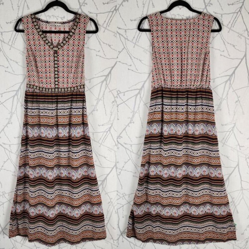 Tu Artsy Floral Paisley Print A-Line Flowy Maxi Dress